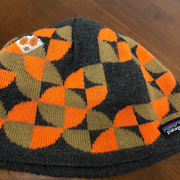 Patagonia Pre-Owned Geometric Pattern Youth Beanie Size S. - Picture 14 of 15
